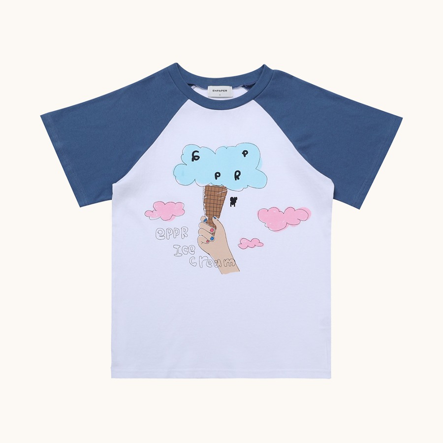 캐리마켓 -  [엔페이퍼] 아이스크림 콤비 숏 슬리브 티셔츠