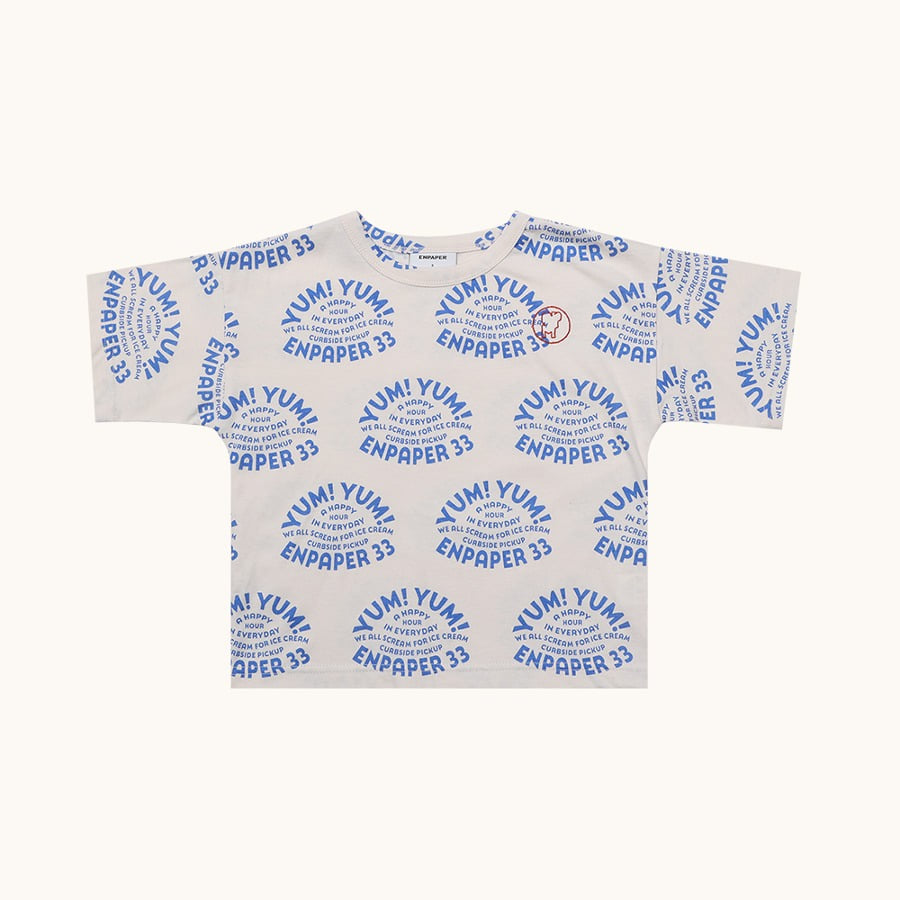 캐리마켓 -  [엔페이퍼] 냠냠 숏 슬리브 티셔츠