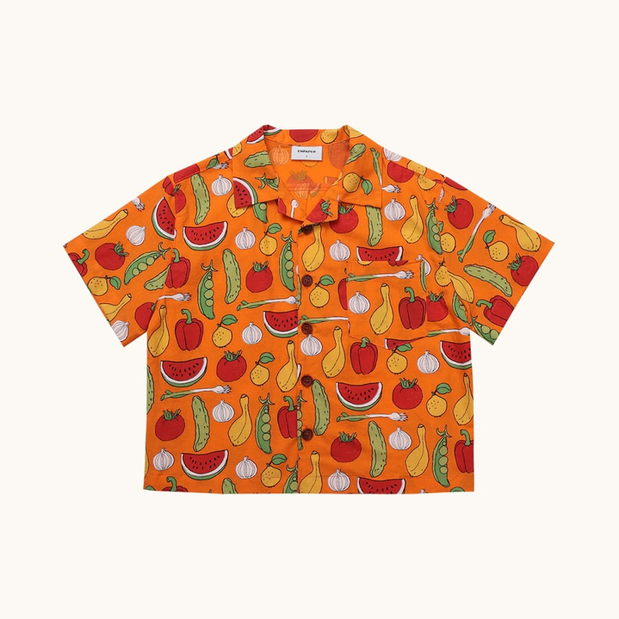 캐리마켓 -  [엔페이퍼] 오렌지 베지터블 셔츠