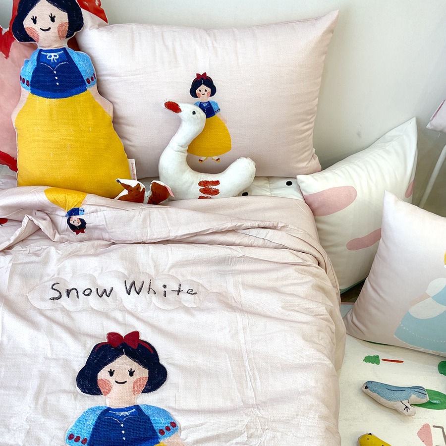 캐리마켓 -  [드로잉에이미] Snow white summer bed comforter set