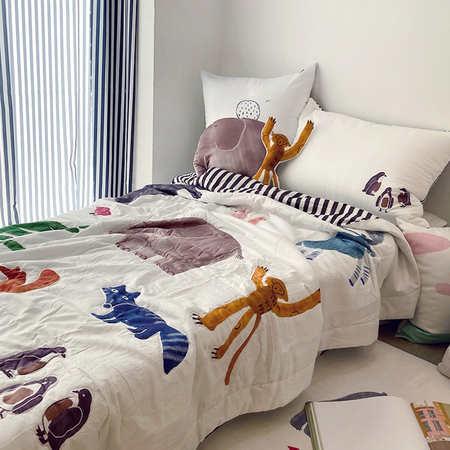 캐리마켓 -  [드로잉에이미] Safari summer bed comforter set