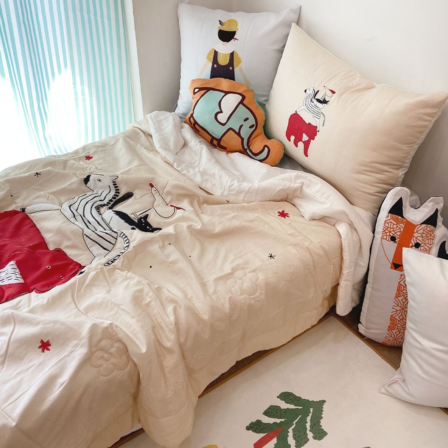 캐리마켓 -  [드로잉에이미] Circus summer bed comforter set