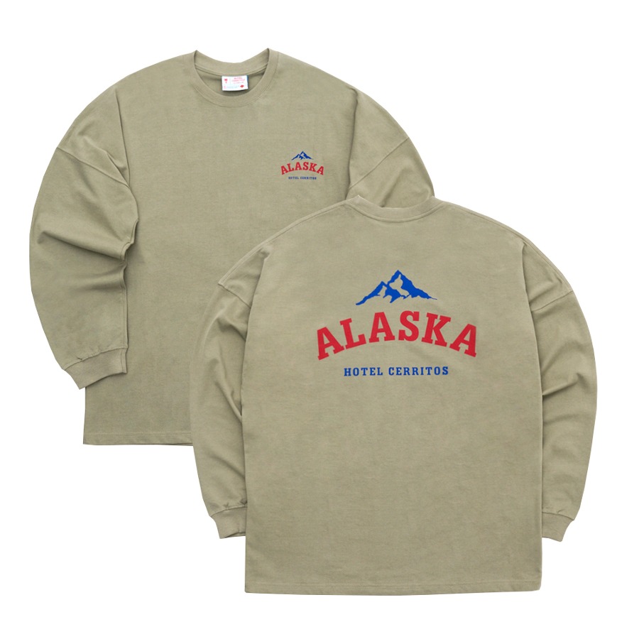 캐리마켓 -  [호텔세리토스] (성인) Alaska Mini Mountain Long Sleeve T-Shirt [Olive]