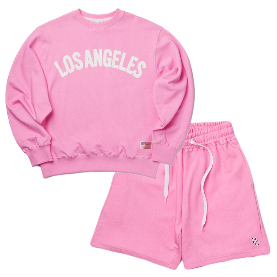 캐리마켓 -  [호텔세리토스] (성인) Los Angeles Washing Sweat Set-Up [Pink]