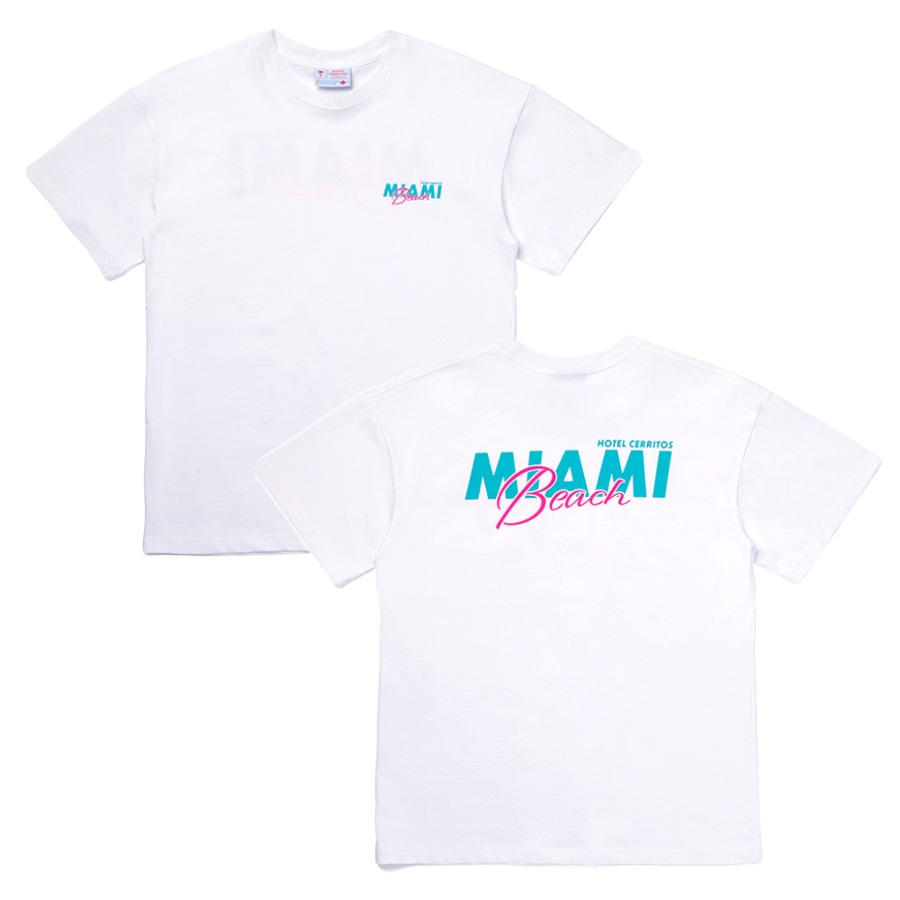 캐리마켓 -  [호텔세리토스] (성인) Miami Beach T-Shirt [White]