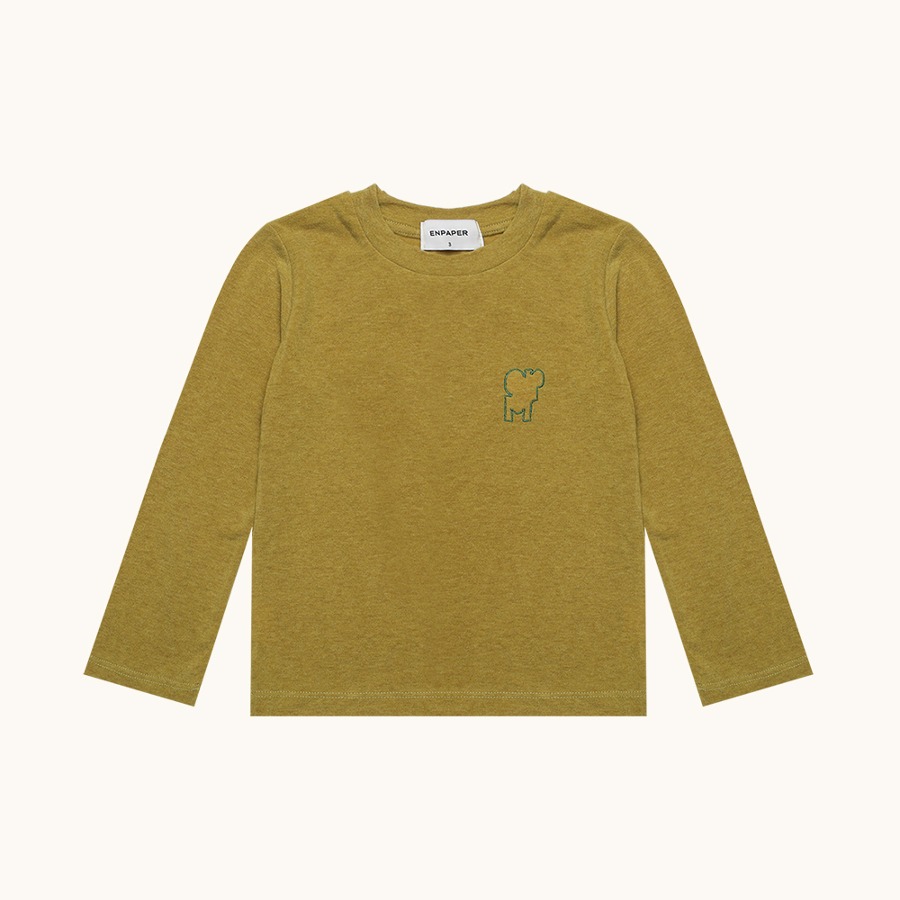 캐리마켓 -  [엔페이퍼] 심볼 라운드 컬러 티셔츠 (옐로우)