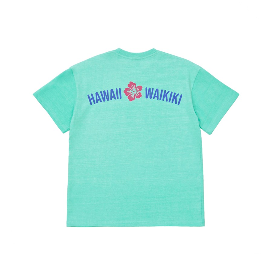 캐리마켓 -  [호텔세리토스] (성인) Hawaiian Hibiscus T-Shirt [Mint]