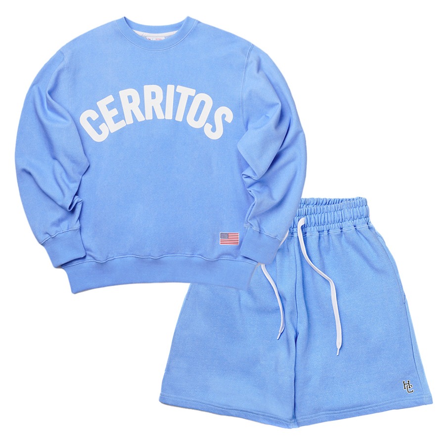캐리마켓 -  [호텔세리토스] (성인) Cerritos Washing Sweat Set-Up [Blue]