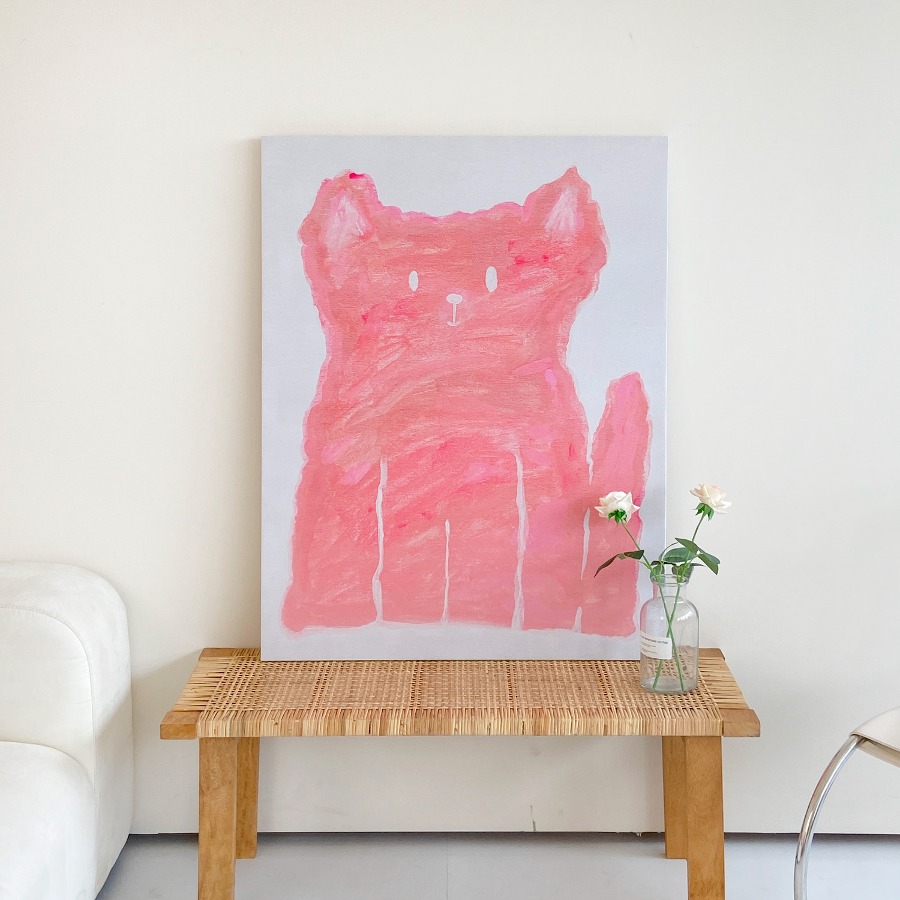 캐리마켓 -  [a.o.b] Sky dog , cloud cat pink artwork