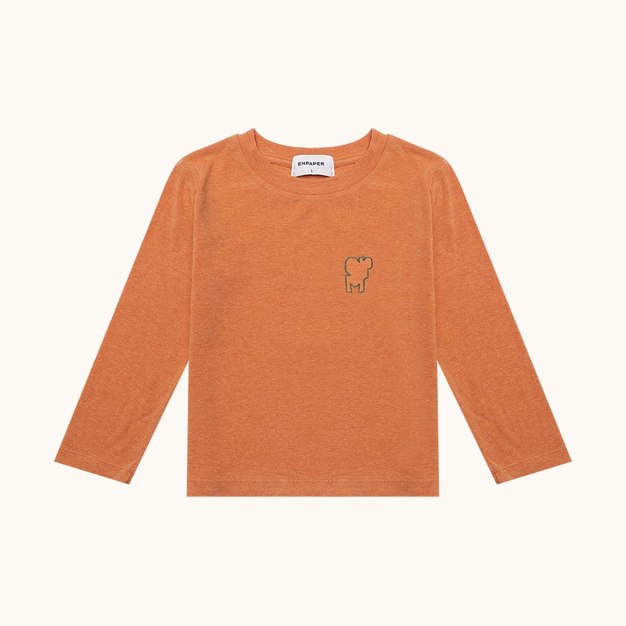 캐리마켓 -  [엔페이퍼] 심볼 라운드 컬러 티셔츠 (오렌지)