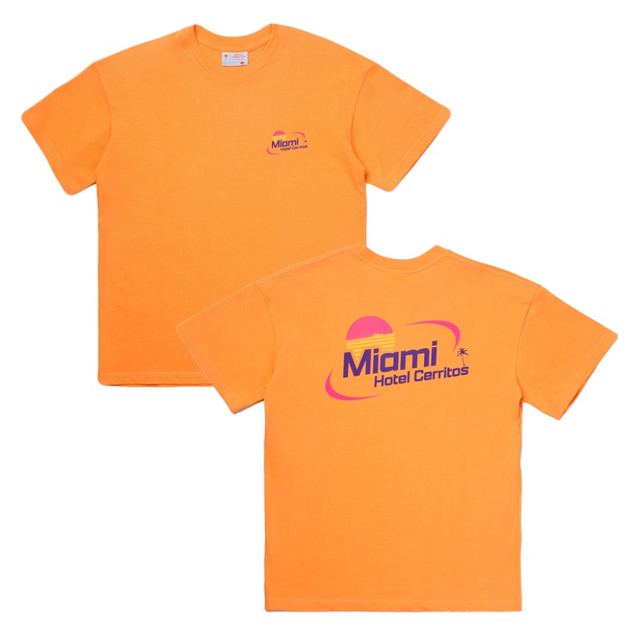 캐리마켓 -  [호텔세리토스] (성인) Miami SunSet T-Shirt [Orange]