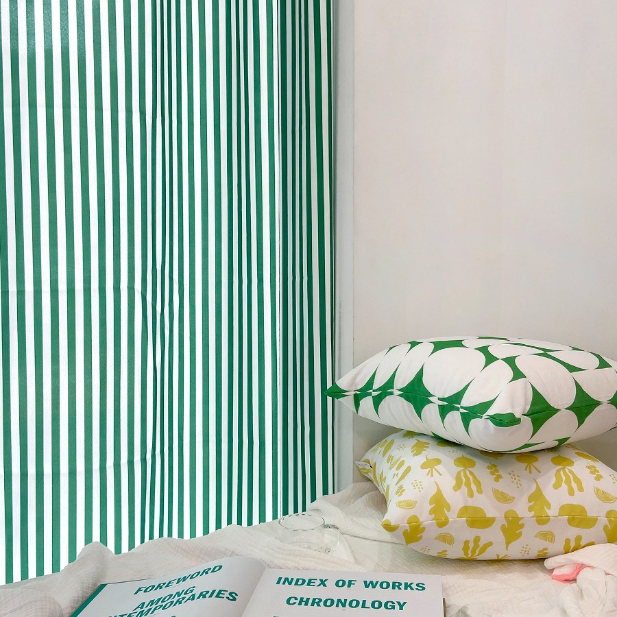 캐리마켓 -  [드로잉에이미] Stripe small green Curtain
