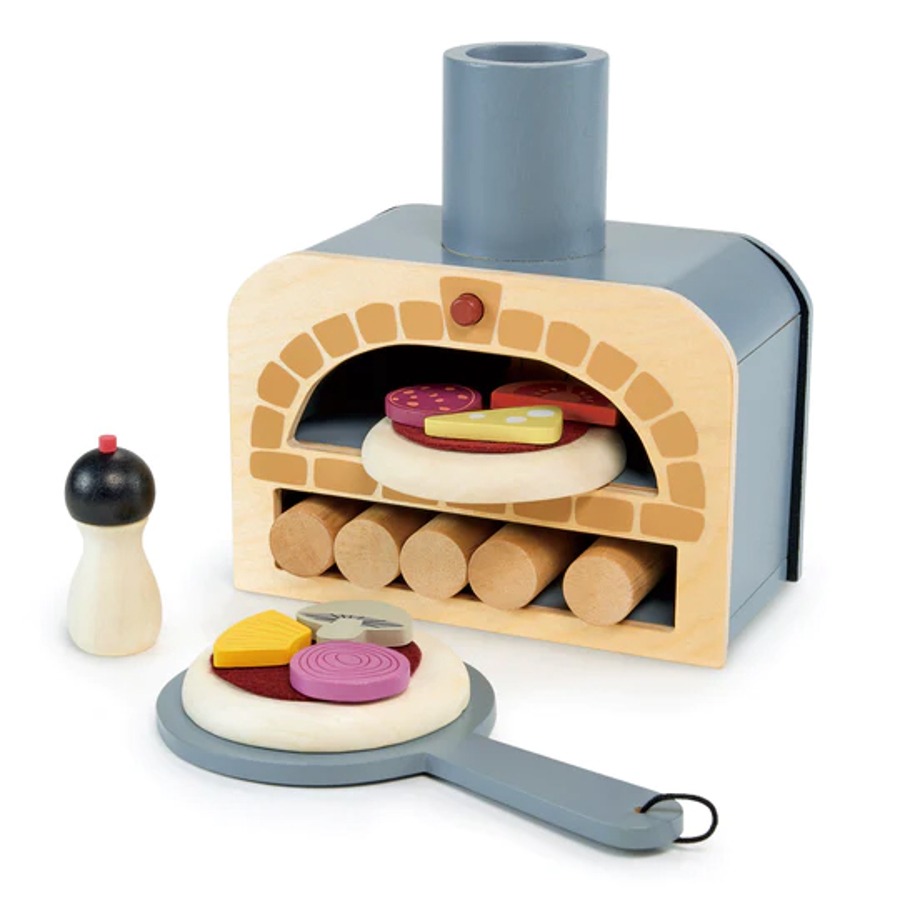 캐리마켓 -  [텐더리프] 얌냠 식사 피자 오븐 원목 주방 놀이 장난감 교구