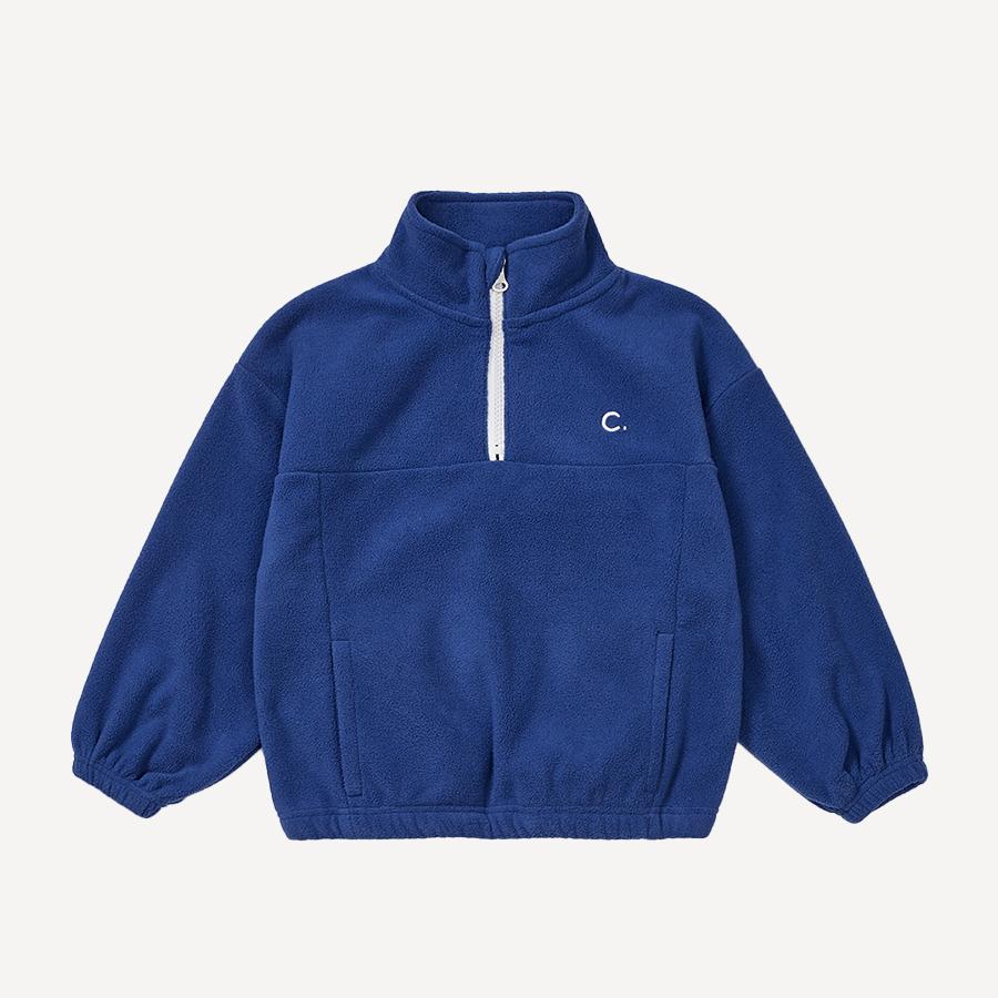 캐리마켓 -  [클로브] Logo Fleece Half-zip_Kids (Blue)
