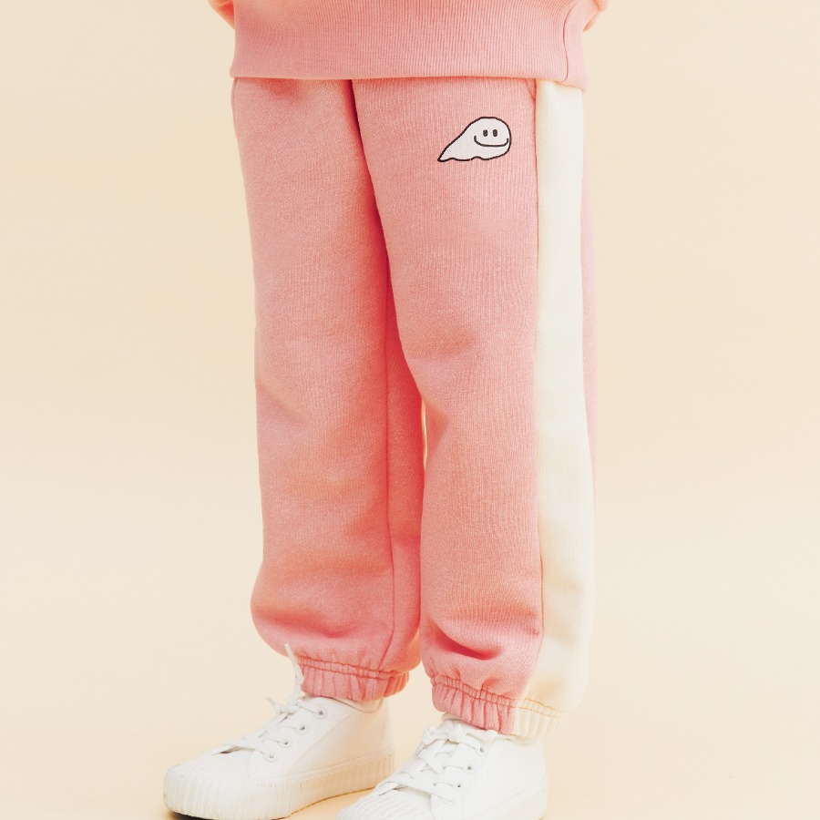 캐리마켓 -  [베베멜로우] 구움 라인 스웨트팬츠 피그먼트 핑크