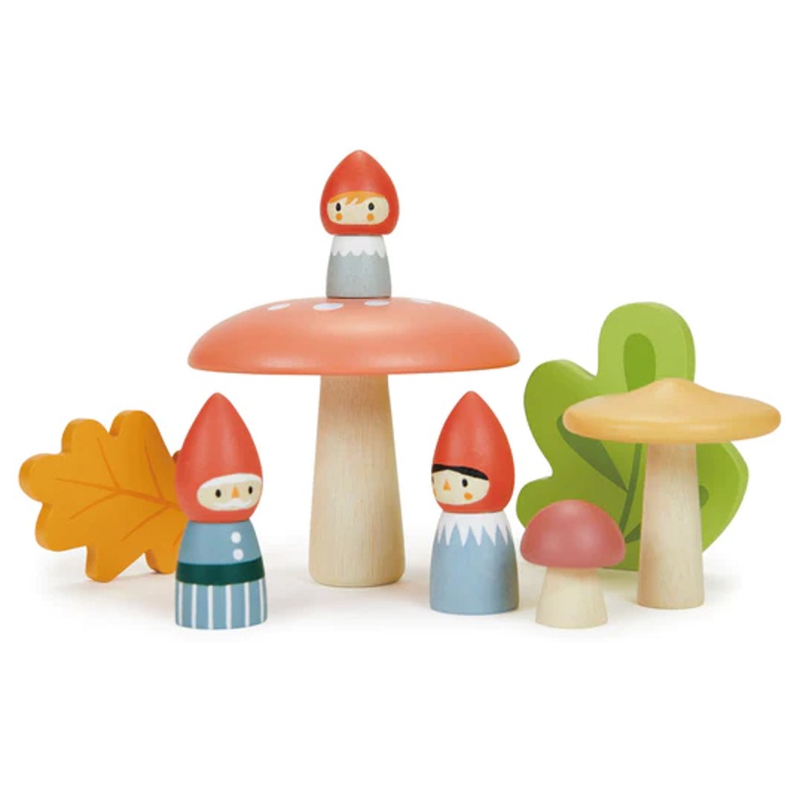캐리마켓 -  [텐더리프] 발도르프 버섯 요정 마을 원목 교구 세트 장난감