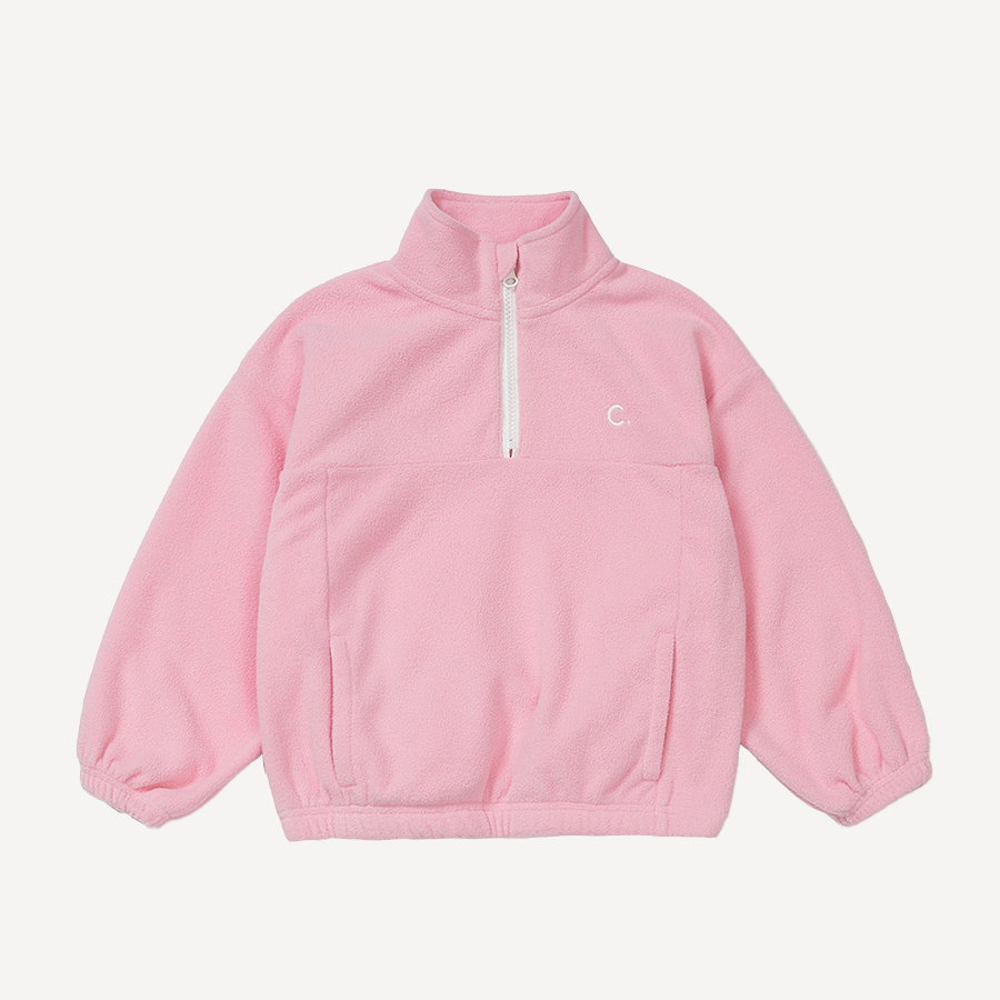 캐리마켓 -  [클로브] Logo Fleece Half-zip_Kids (Pink)