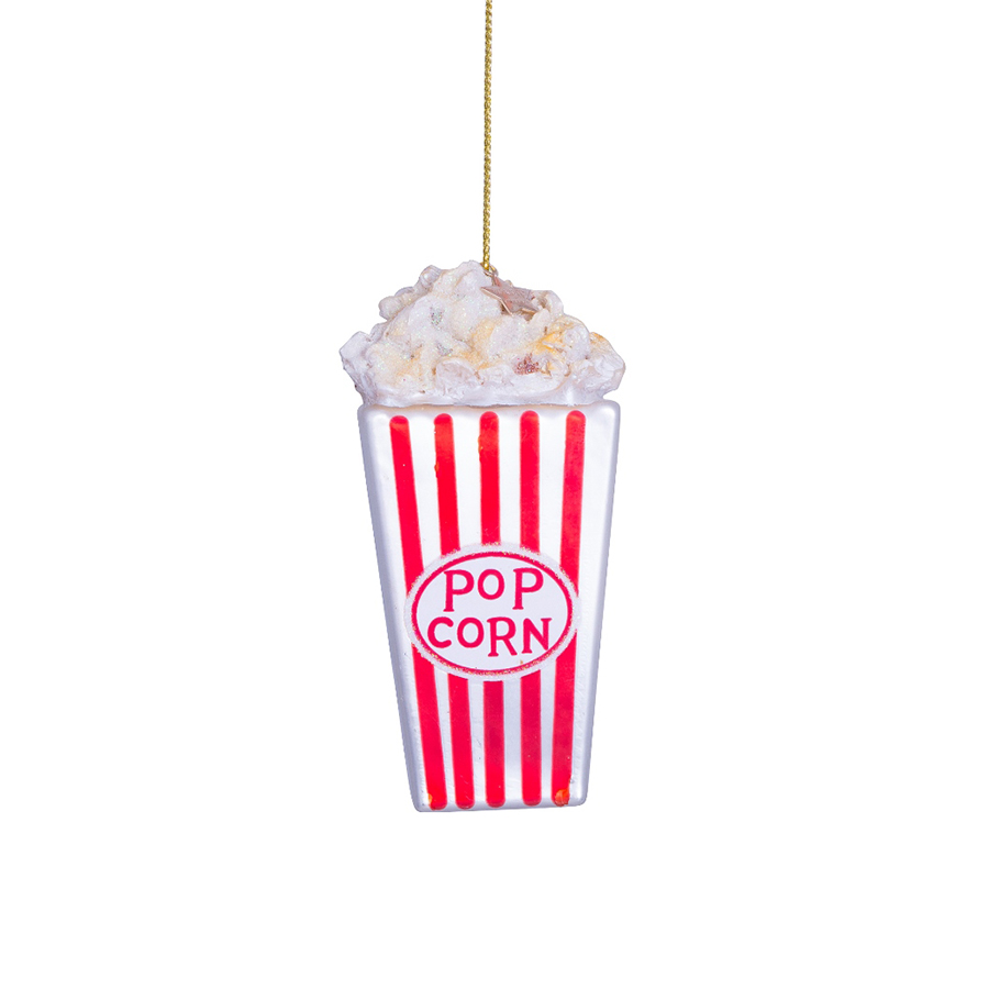 캐리마켓 -  [본델스] Ornament glass red/white popcorn H11cm