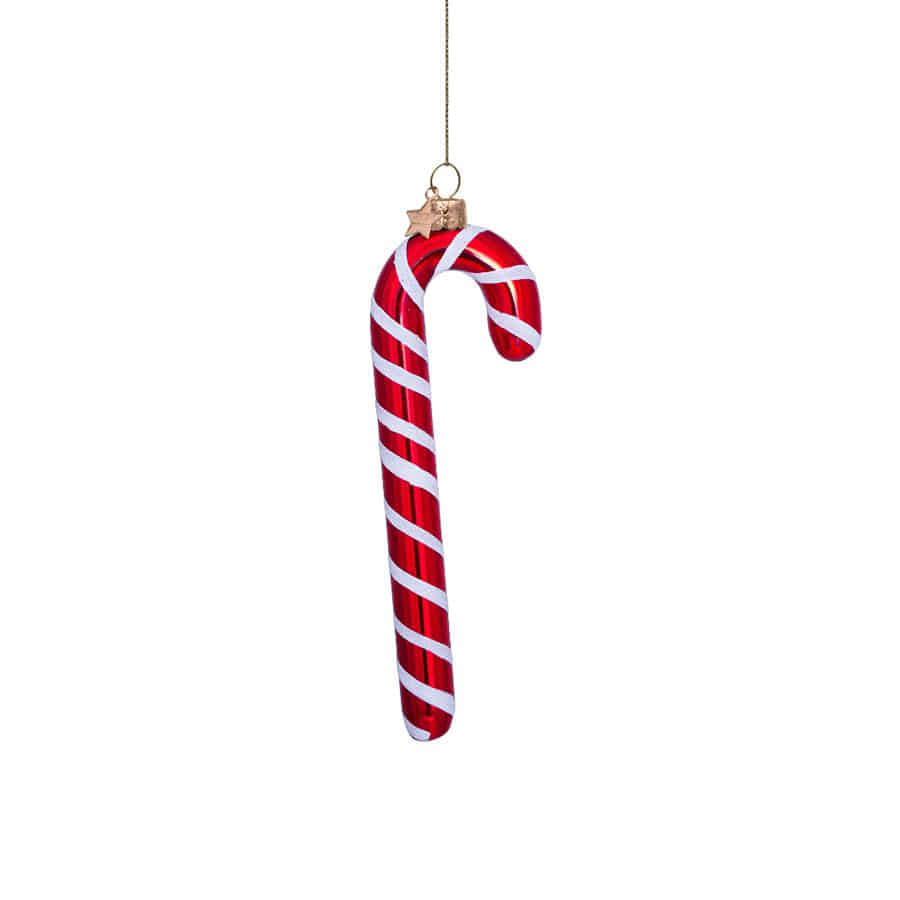 캐리마켓 -  [본델스] Ornament glass red/white candy cane H14cm