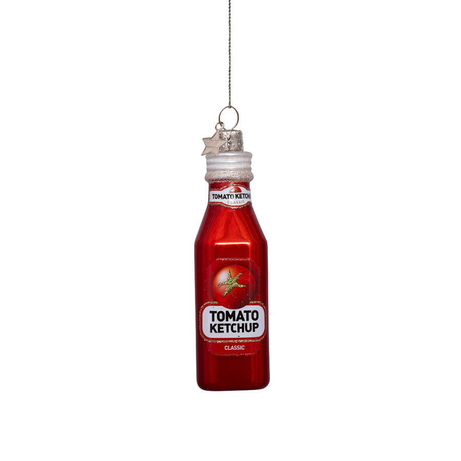 캐리마켓 -  [본델스] Ornament glass red opal ketchup bottleH10.5cm