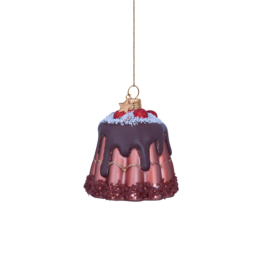 캐리마켓 -  [본델스] Ornament glass chocolate pudding w/cherries H7.5cm