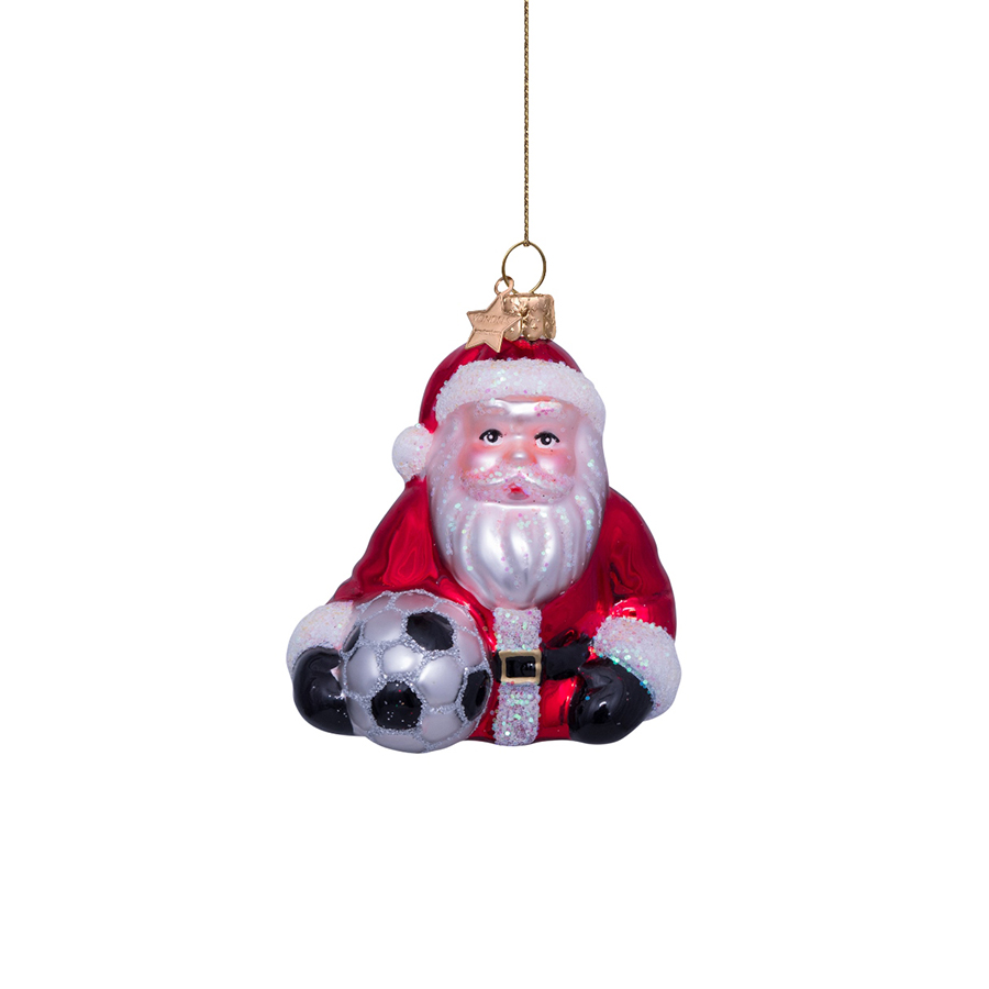 캐리마켓 -  [본델스] Ornament glass red santa w/football H8.5cm