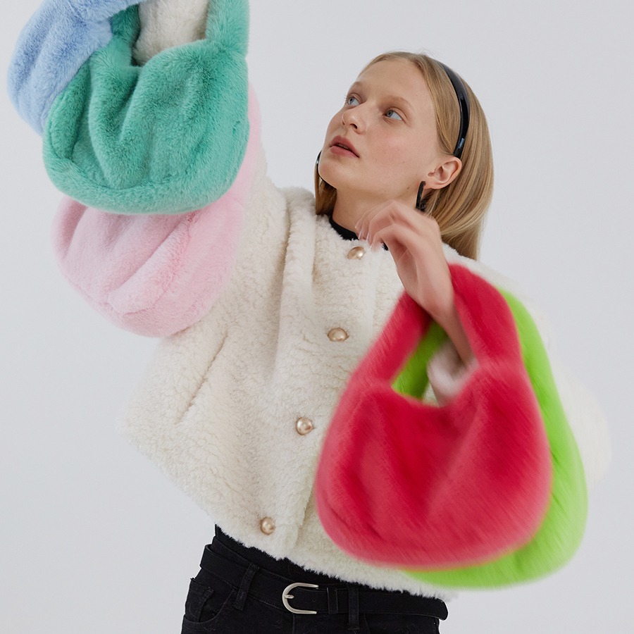 캐리마켓 -  [몰리올리] KEETY RABBIT fur mini bag [hot pink] 미니 겨울 가방