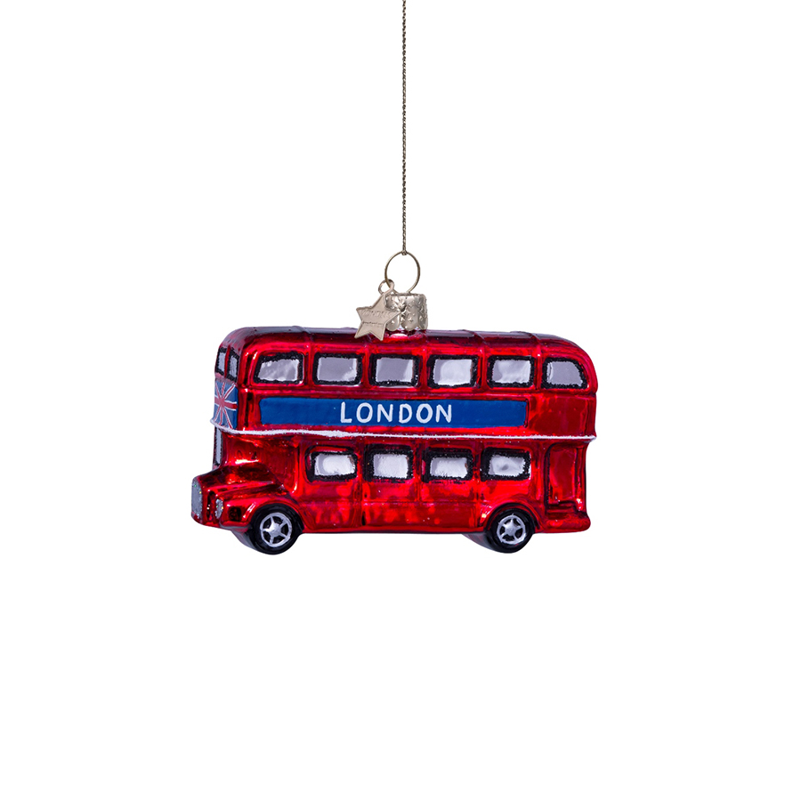 캐리마켓 -  [본델스] Ornament glass red matt London bus H7.5cm