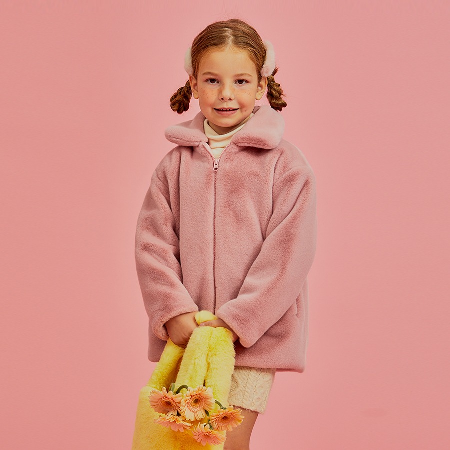 캐리마켓 -  [몰리올리] ECOLILI kids daily fur coat [pink]