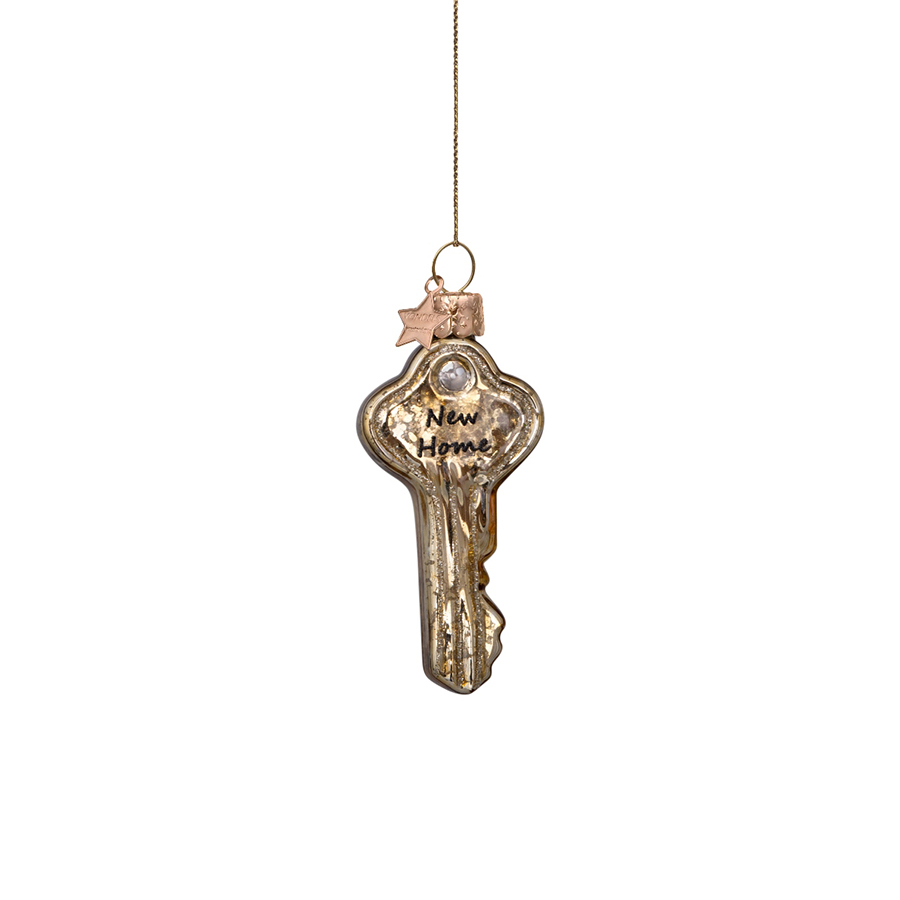 캐리마켓 -  [본델스] Ornament glass gold crackle key w/new home H8cm