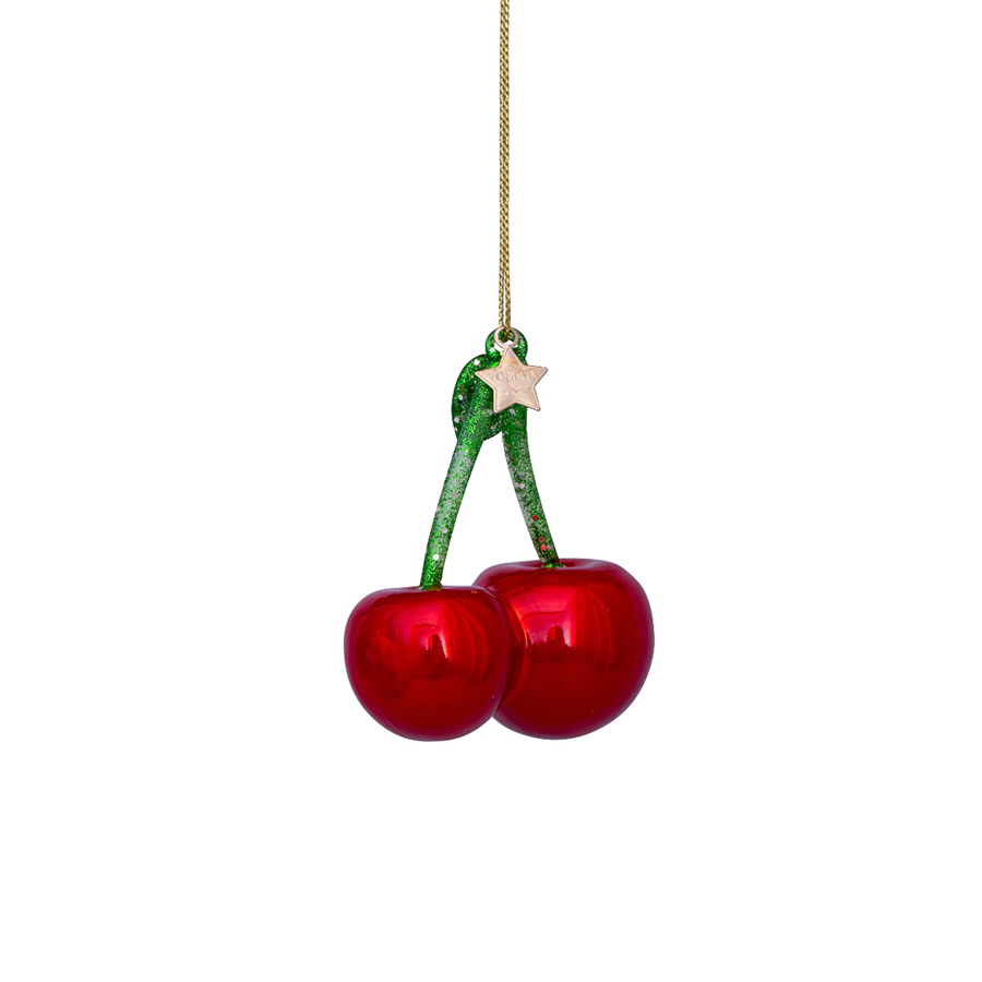 캐리마켓 -  [본델스] Ornament glass red pearl cherry H8cm