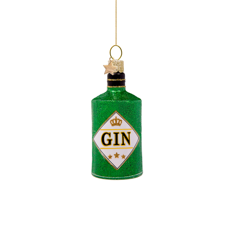 캐리마켓 -  [본델스] Ornament glass green glitter gin bottle H10cm