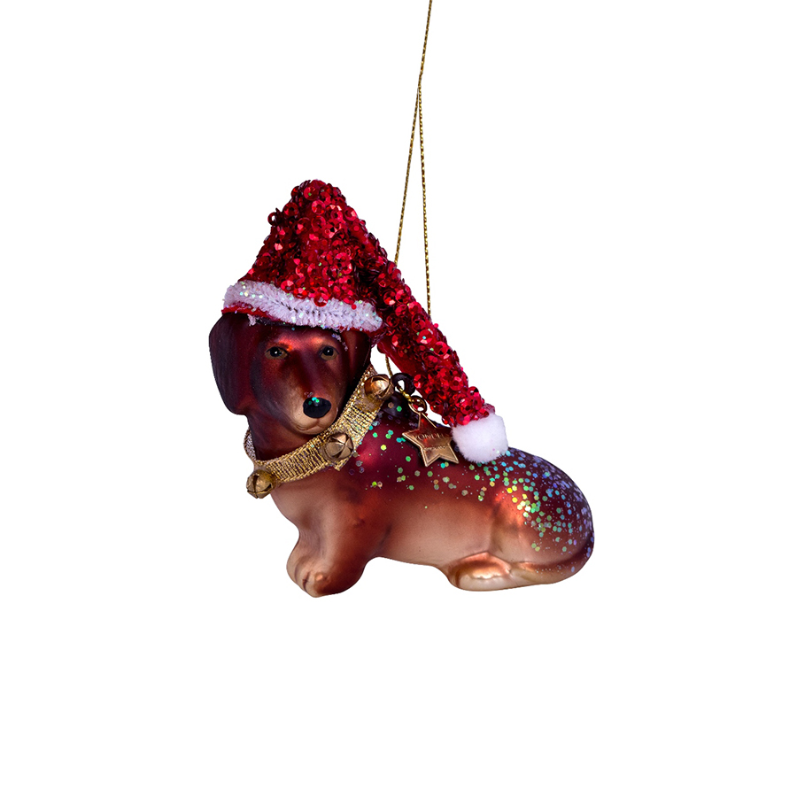 캐리마켓 -  [본델스] Ornament glass little dachshund w/hat H8cm