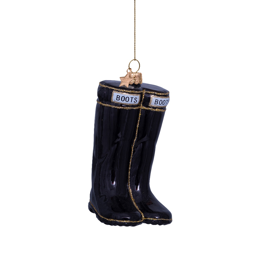 캐리마켓 -  [본델스] Ornament glass black boots H11.5cm