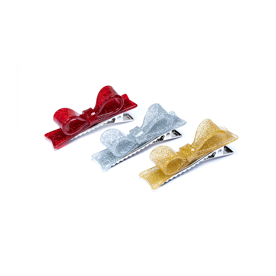 캐리마켓 -  [릴리즈 로지즈 뉴욕] Glitter Bow Tie hair pin 3set