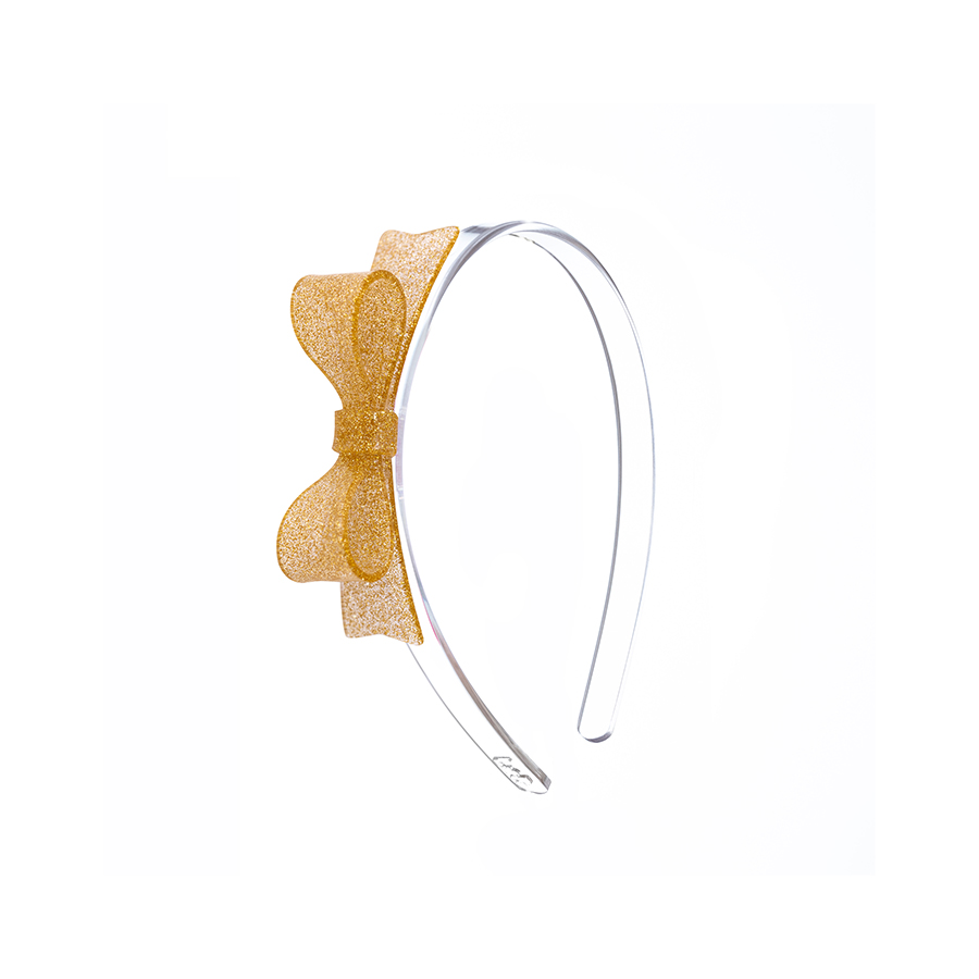 캐리마켓 -  [릴리즈 로지즈 뉴욕] Bow Tie Glitter Gold Hairband