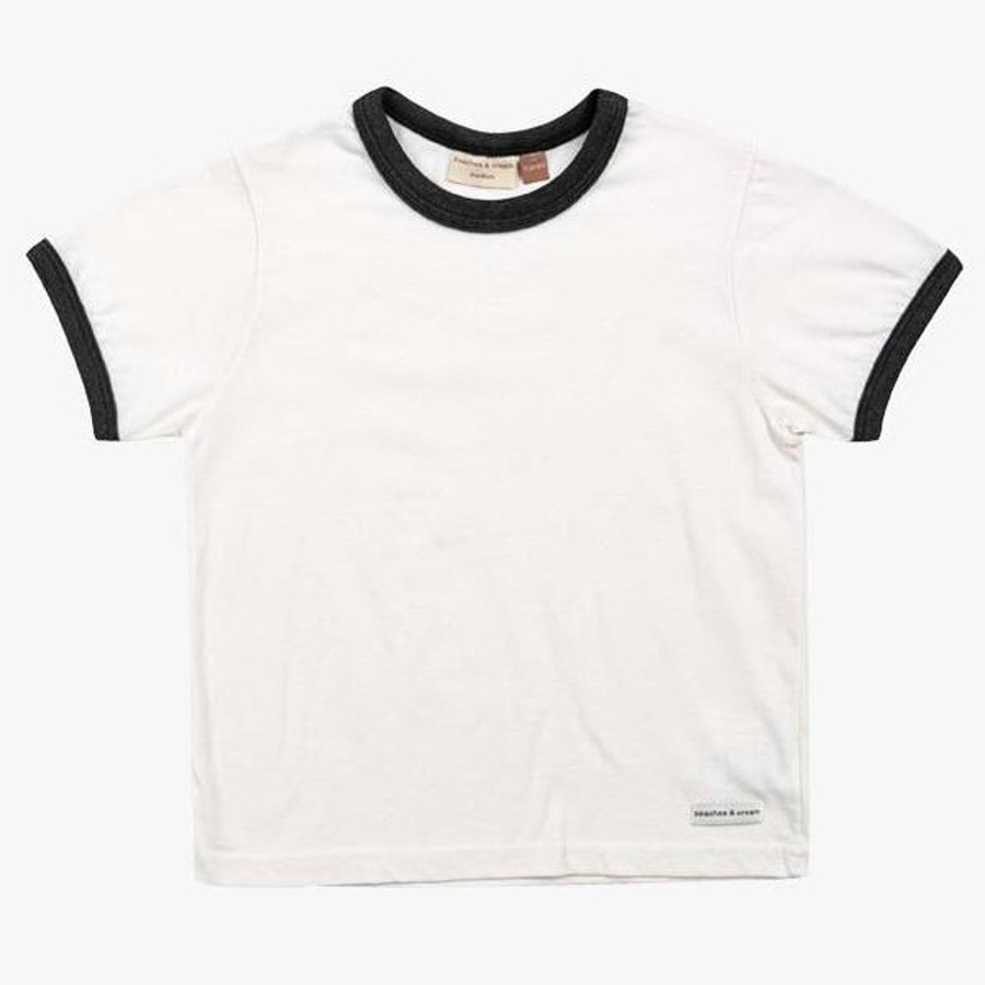 캐리마켓 -  [비치스앤크림]비치스 링거 티셔츠-차콜(Beaches Ringer T-shirt, Charcoal)