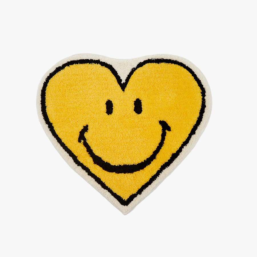 캐리마켓 -  [세컨랩] HEART SMILE RUG MAT YELLOW