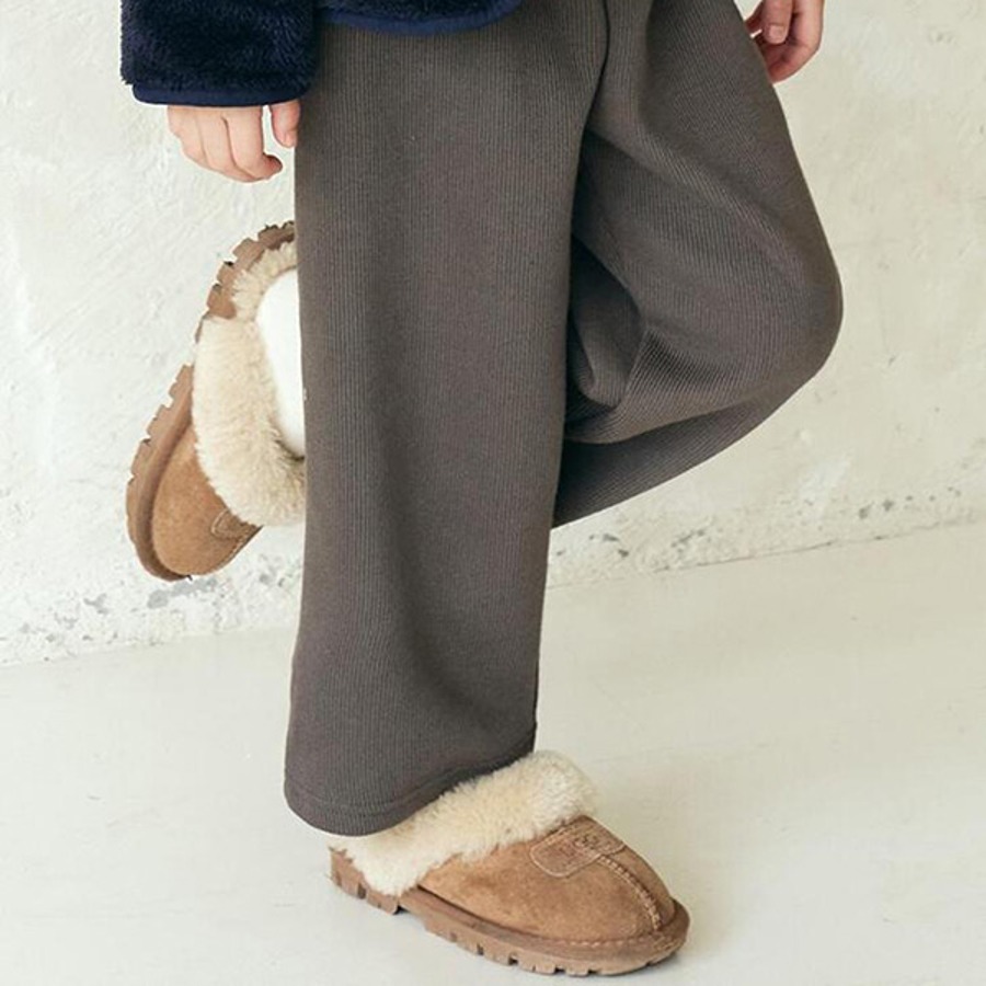 캐리마켓 -  [비치스앤크림] 마일드 니트터치 와이드 팬츠-브라운(Mild knit touch wide pants, Brown)