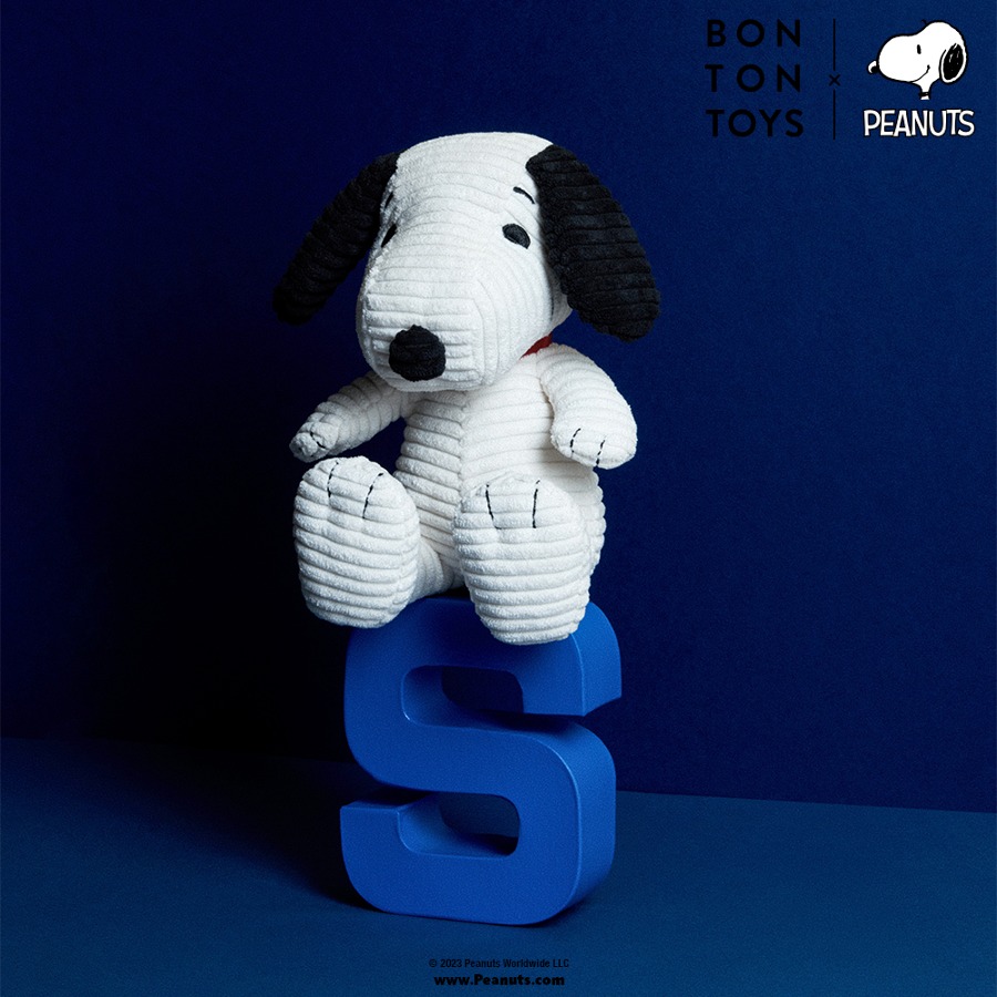 캐리마켓 -  [PEANUTS] Snoopy Sitting Corduroy Cream - 19cm
