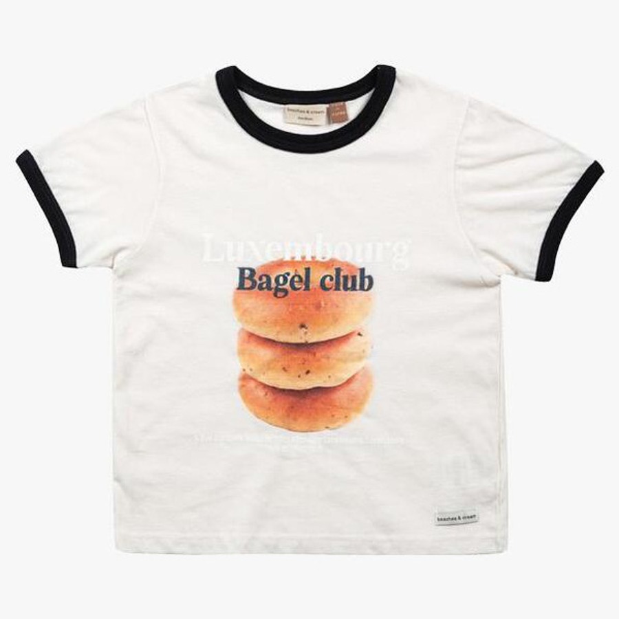 캐리마켓 -  [비치스앤크림]비치스 푸디 그래픽 링거 티셔츠-네이비(Beaches Foodie Graphic Ringer T-shirt, Navy)