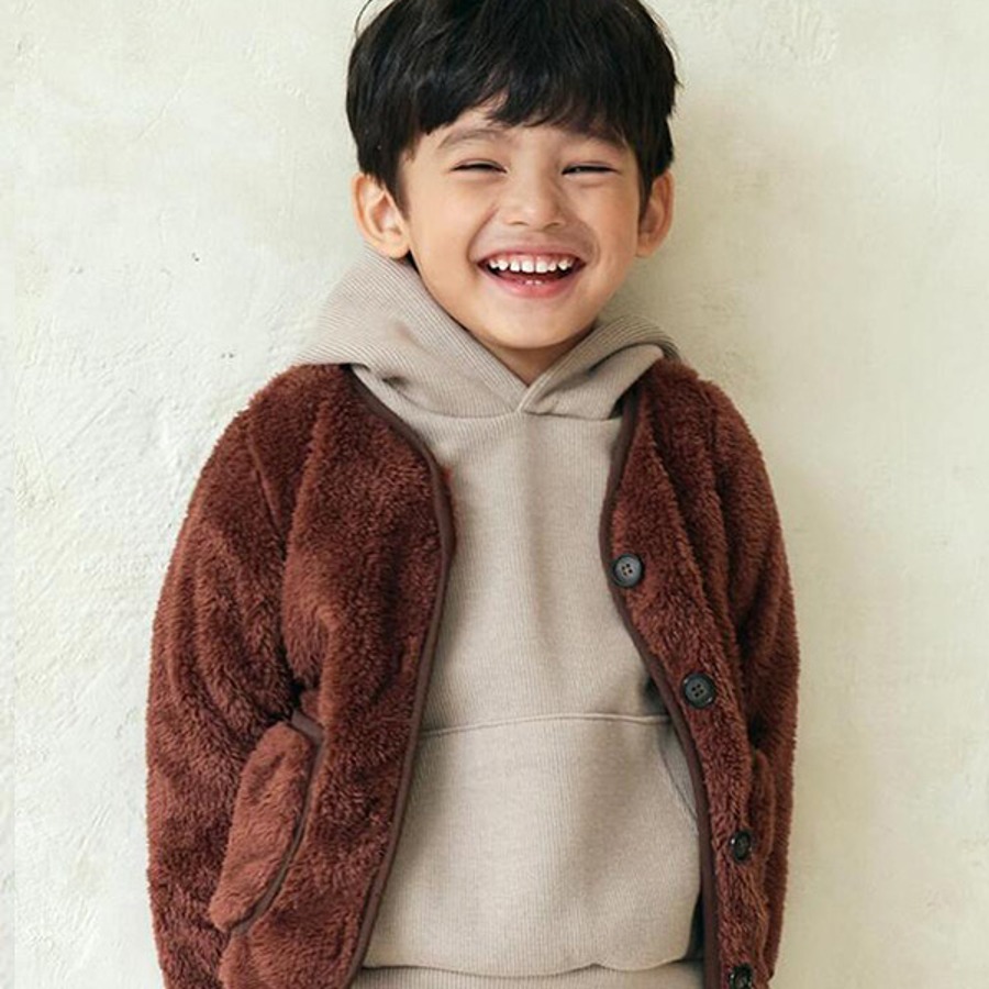 캐리마켓 -  [비치스앤크림]  라인 양털 자켓-브라운(Line wool jaket, brown)