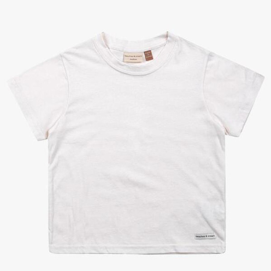 캐리마켓 -  [비치스앤크림]비치스 텐더 반팔 티셔츠-화이트(Beaches Tender Half-Sleeve T-shirt, White)